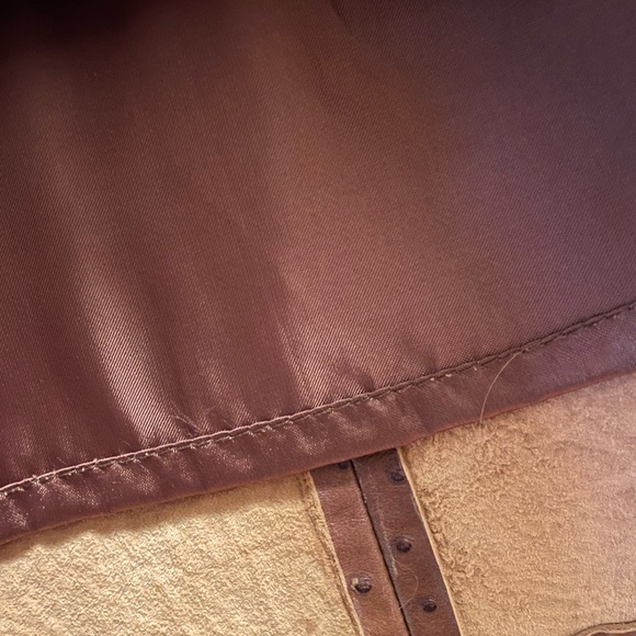 Vintage never worn Guy Fulop brown “leather” skirt. US Size 10; euro 46. - Picture 4 of 10